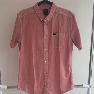 RVCA Men's Casual Button Down short sleeve